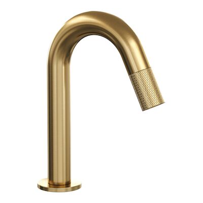Opbouw Fonteinkraan Brauer Gold Carving Edition Met Gebogen Uitloop Goud Geborsteld PVD