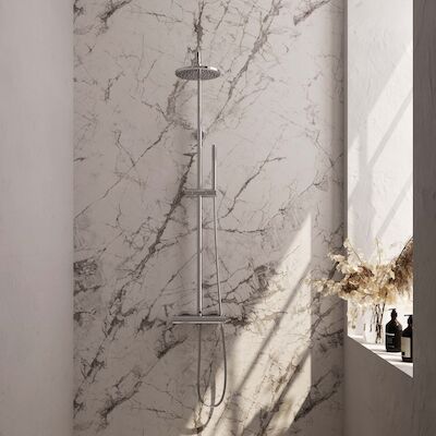 Opbouw Regendoucheset Brauer Chrome Edition Thermostatisch Met Hoofddouche 20 cm Staafhanddouche Chroom