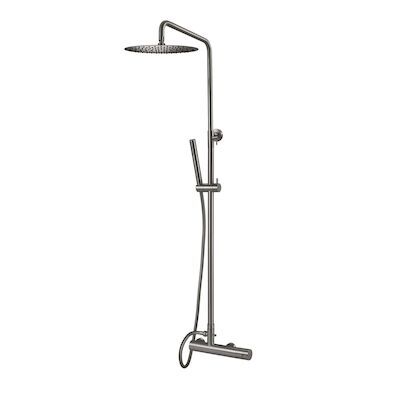Opbouw Regendoucheset Qisani Flow Thermostatisch Geborsteld RVS