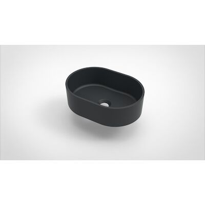 Opbouw Waskom Arcqua Case Ovaal 40×28 cm Mat Antraciet