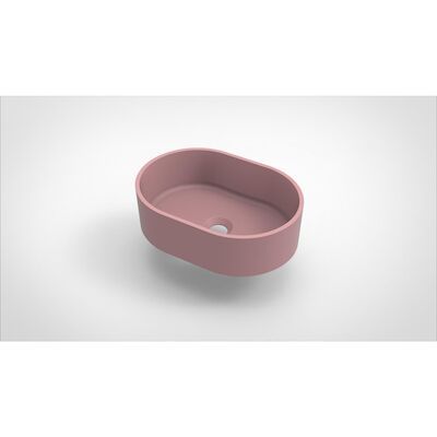 Opbouw Waskom Arcqua Case Ovaal 40×28 cm Mat Roze