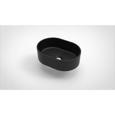 Opbouw Waskom Arcqua Case Ovaal 40×28 cm Mat Zwart