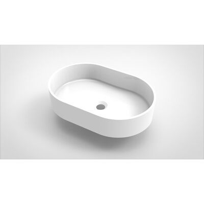 Opbouw Waskom Arcqua Case Ovaal 55×36 cm Glans Wit