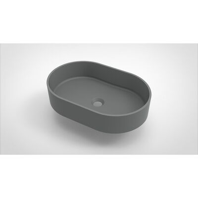 Opbouw Waskom Arcqua Case Ovaal 55×36 cm Mat Grijs