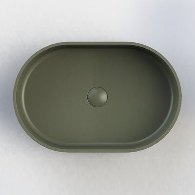 Opbouw Waskom Arcqua Case Ovaal 55×36 cm Mat Groen