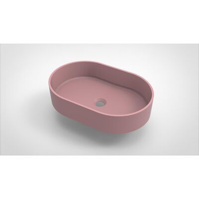 Opbouw Waskom Arcqua Case Ovaal 55×36 cm Mat Roze
