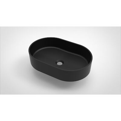 Opbouw Waskom Arcqua Case Ovaal 55×36 cm Mat Zwart