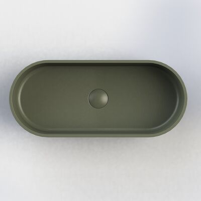 Opbouw Waskom Arcqua Case Ovaal 60×26 cm Mat Groen