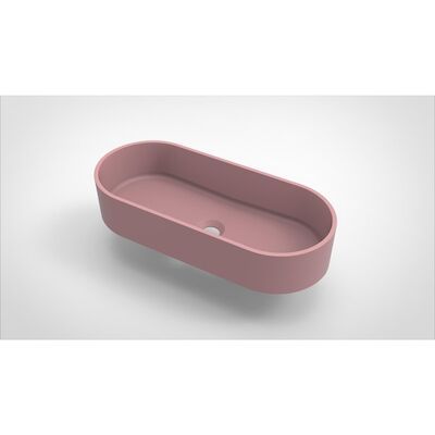 Opbouw Waskom Arcqua Case Ovaal 60×26 cm Mat Roze