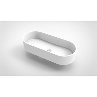 Opbouw Waskom Arcqua Case Ovaal 60×26 cm Mat Wit