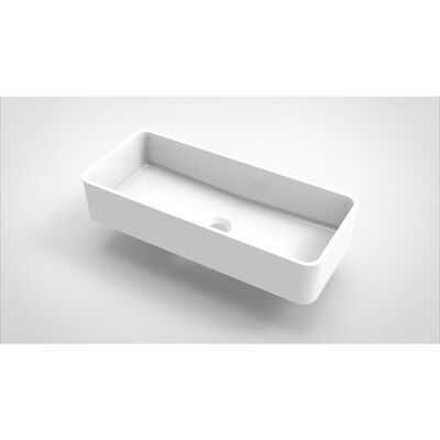 Opbouw Waskom Arcqua Case Rechthoek 60×26 cm Glans Wit