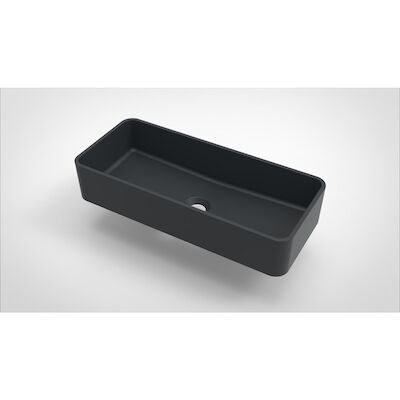 Opbouw Waskom Arcqua Case Rechthoek 60×26 cm Mat Antraciet