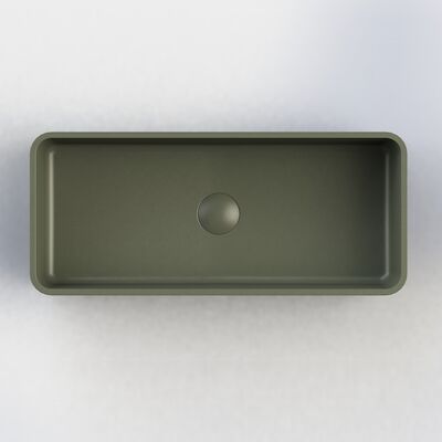 Opbouw Waskom Arcqua Case Rechthoek 60×26 cm Mat Groen