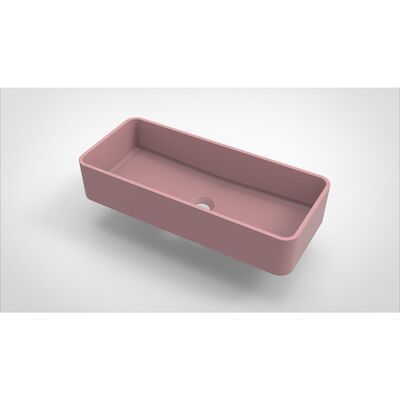 Opbouw Waskom Arcqua Case Rechthoek 60×26 cm Mat Roze