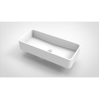 Opbouw Waskom Arcqua Case Rechthoek 60×26 cm Mat Wit