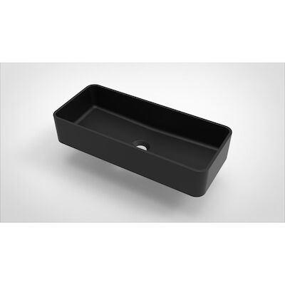 Opbouw Waskom Arcqua Case Rechthoek 60×26 cm Mat Zwart