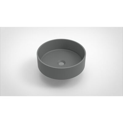 Opbouw Waskom Arcqua Case Rond 40 cm Mat Grijs