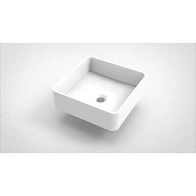 Opbouw Waskom Arcqua Case Vierkant 37×37 cm Glans Wit
