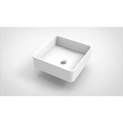 Opbouw Waskom Arcqua Case Vierkant 37×37 cm Mat Wit
