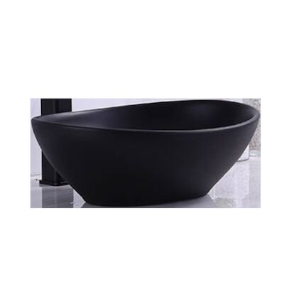 Opbouw Waskom BWS Queen 40x33x15 cm Keramiek Mat Zwart