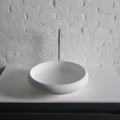 Opbouw Waskom Ideavit Solidego 40×11,2 cm Solid Surface Mat Wit