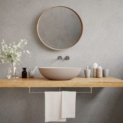Opbouw Waskom Ideavit Solidthin 50x33x14.5 cm Solid Surface Mat Beige