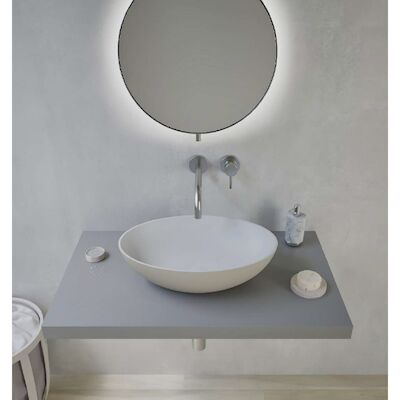 Opbouw Waskom Ideavit Solidthin 50x33x14.5 cm Solid Surface Mat Grijs