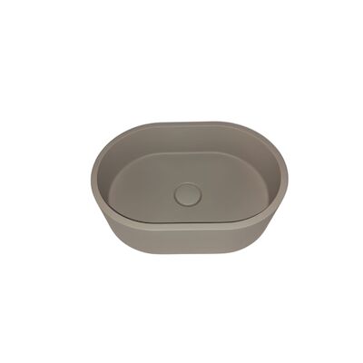 Opbouw Wastafel Sanimex Crystal Beton Ovaal Medium Grijs