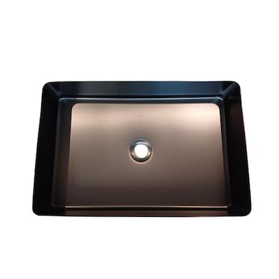 Opbouw Wastafel Sanimex Onyx RVS Rechthoekig Gunmetal