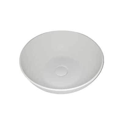 Opbouw Wastafel Sanimex Sardonyx Solid Surface Rond Wit