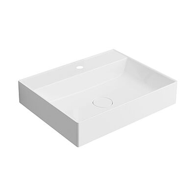 Opbouw Wastafel Sapho Twig Met Wastekapje 60×47 cm Cast Marble Wit