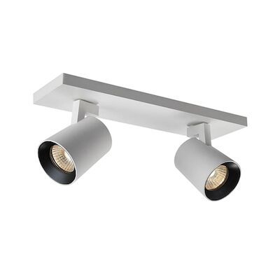 Opbouwspot BWS Merga 2 11.2x9x30.5cm 2-Lichts Wit