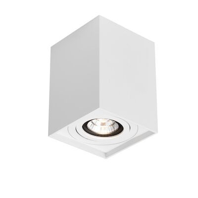 Opbouwspot BWS Victor 8.3×8.3 cm Wit