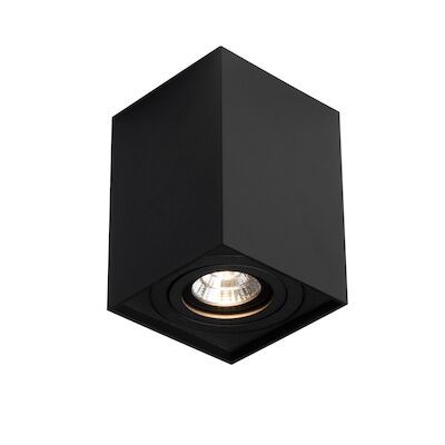 Opbouwspot BWS Victor 8.3×8.3 cm Zwart