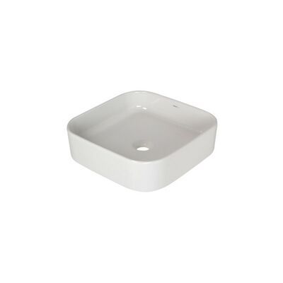 Opbouwwastafel BWS Fresh Keramiek 42×42 cm Zonder Overloop, Zonder Kraangat Glans Wit