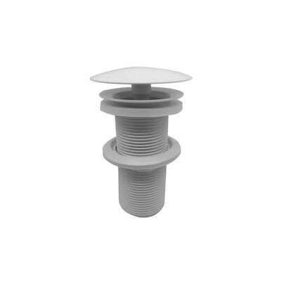 Open Afvoerplug BWS Karsten Verlengd 5/4″ Glans Wit