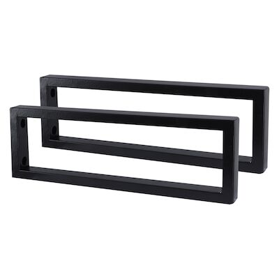 Ophangbeugel Differnz 2.5x44x15 cm Zwart Set 2 Stuks