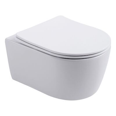 Ophangcloset BWS Sky Rim-off Inclusief Zitting Wit