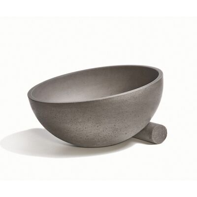 Opzet Waskom Urbi et Orbi Oblique L Beton Rond 38×18 cm Bruin / Beige