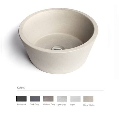 Opzet Wastafel Urbi et Orbi Circum Beton 38×18 cm Bruin Beige