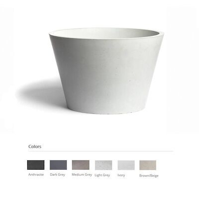 Opzet Wastafel Urbi et Orbi Circum Beton 38×26 cm Licht Grijs