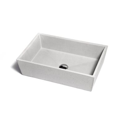 Opzet Wastafel Urbi et Orbi Concis Beton 60x40x16 cm Licht Grijs