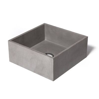 Opzet Wastafel Urbi et Orbi Immissio Beton 39x39x16 cm Ivoor