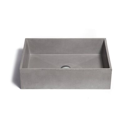 Opzet Wastafel Urbi et Orbi Immissio Beton 60x40x17 cm Medium Grijs