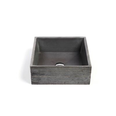 Opzet Wastafel Urbi et Orbi In Vivo Beton 38x38x16 cm Antraciet