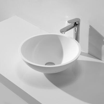 Opzetfontein Wiesbaden Solid Surface Rond 43x43x13 cm