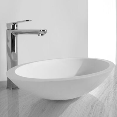 Opzetfontein Wiesbaden Solid Surface Rond 59x35x11 cm