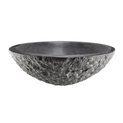 Opzetwastafel Wiesbaden Hamerslag Hardsteen Rond 42×14 cm