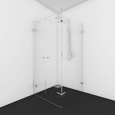 Pendeldeuren Van Rijn Incl Vast Deel Helder Glas 200×100 cm Ronde Knop