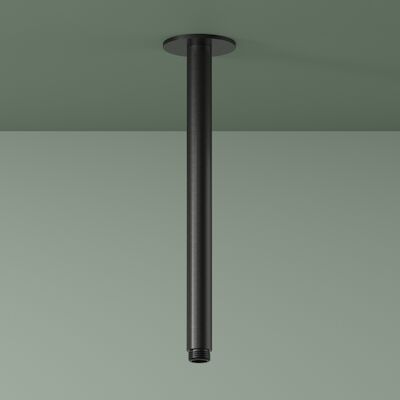 Plafondbuis Hotbath Ace 30 cm Geborsteld Zwart PVD